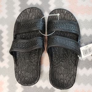 Kids black Jandals